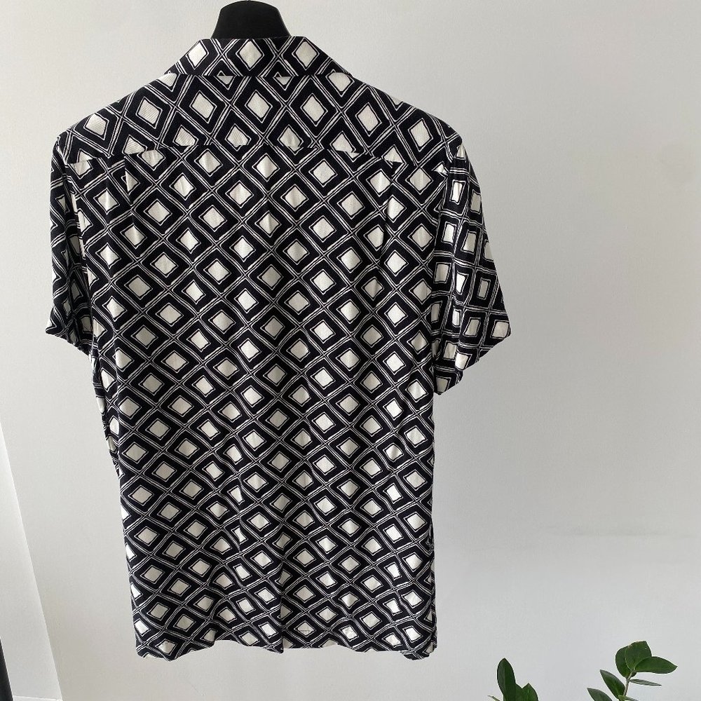 Black And White Patterned Button Down - image 2